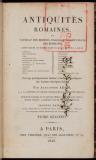 Antiquites romaines, ou, Tableau des moeurs, usages et institutions des romains ... : ouvrage principalement destiné à faciliter l'intelligence des auteurs classiques latins